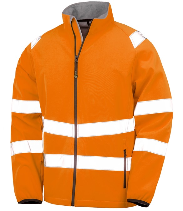 Recycled 2-layer printable safety softshell