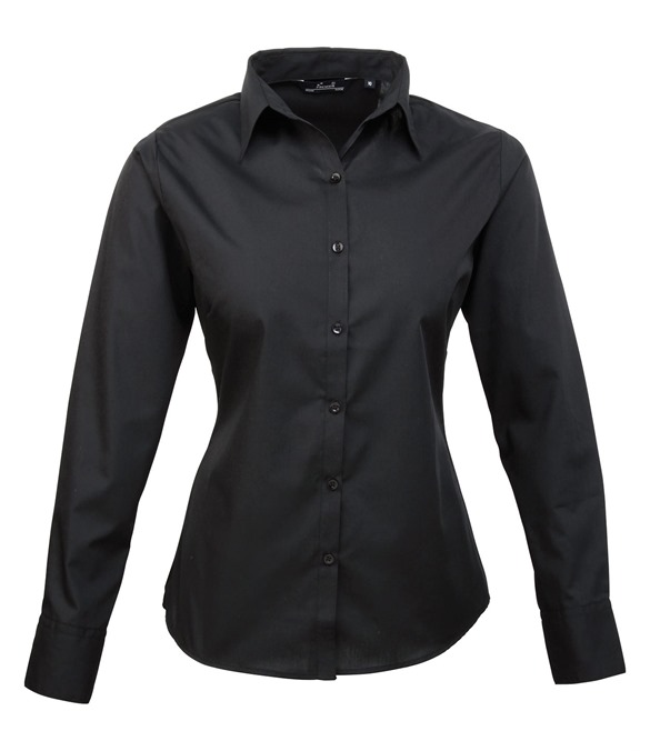 Women&#39;s poplin long sleeve blouse