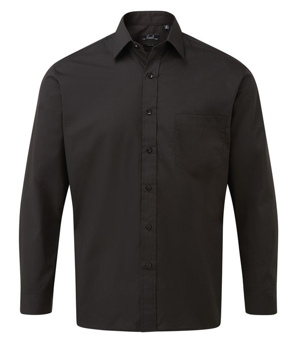 Long sleeve poplin shirt