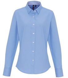 Women's cotton-rich Oxford stripes blouse