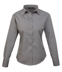 Women's poplin long sleeve blouse