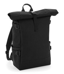 Block roll-top backpack
