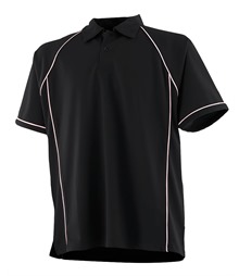 Kids piped performance polo