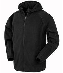Recycled hooded microfleece jacket