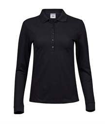 Women?s luxury stretch long sleeve polo (146)