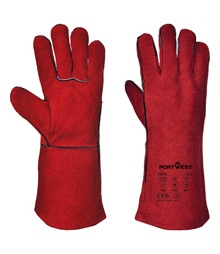 Welders 210 Split Leather Red Gauntlet