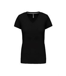 Ladies' short-sleeved V-neck T-shirt