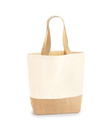 Jute base canvas shopper