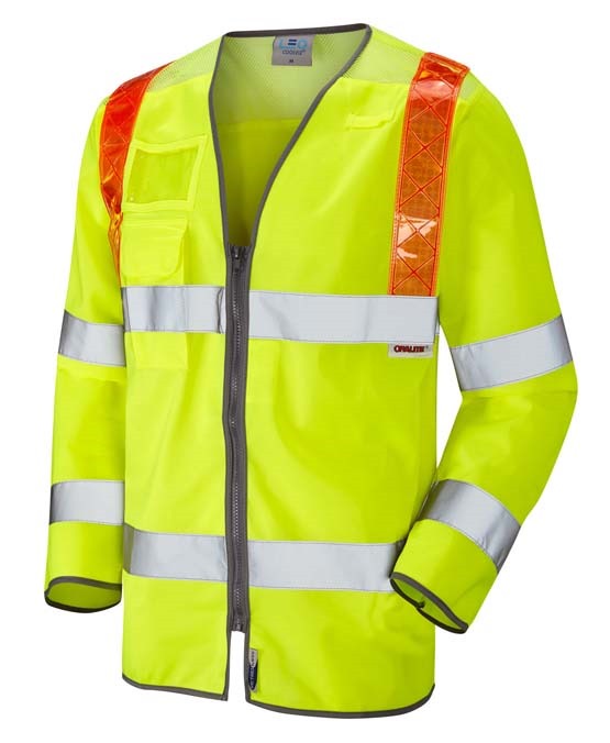 BARBROOK Leo EcoViz Sleeved Waistcoat with Red Braces
