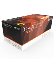 PRO.TECT Orange HD Nitrile Gloves (Case Of 10 Boxes / 100 Gloves Per Box)