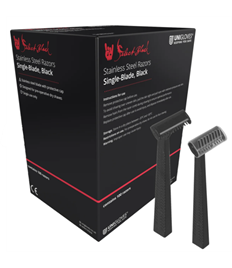 Single Blade Black Razor  Sold As A Case Of 10 Packs (100 Units Per Pack)