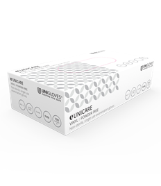 Unicare Clear Vinyl Powder Free Gloves (Case Of 10 Boxes / 100 Gloves Per Box)