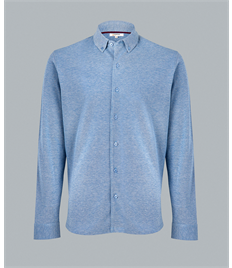 Westport Knitted Pique Shirt With Button-Down Collar
