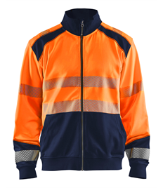 BLÅKLÄDER Hi-Vis Sweatshirt With Full Zip